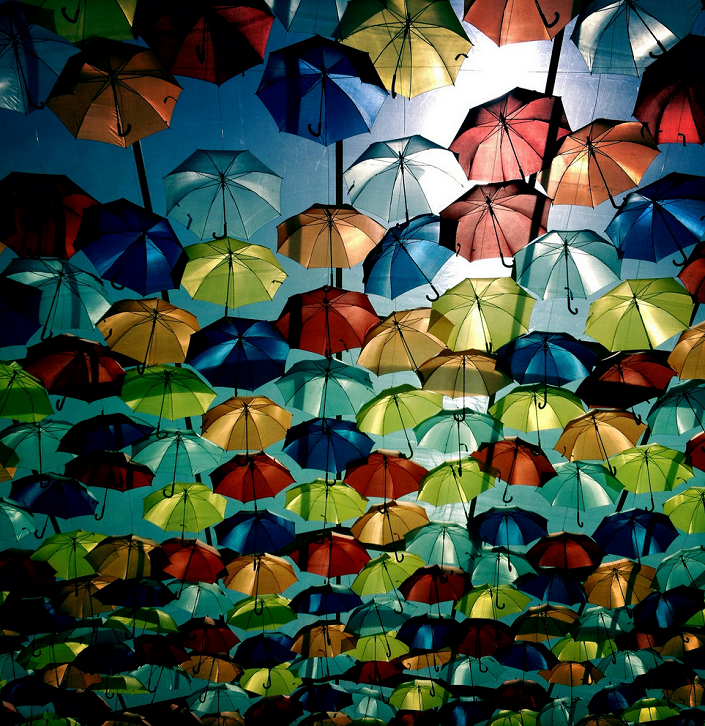 Floating Umbrellas at Agitagueda