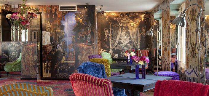 Best Fashion Designer Hotels and Suites, Hotel Notre Dame in Paris designed by Christian Lacroix
